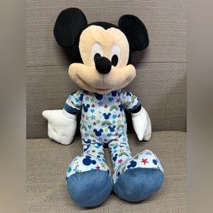 Disney  Rare Mickey Mouse 19’’ Stuffed Plush Toy Animal With Pajama Set